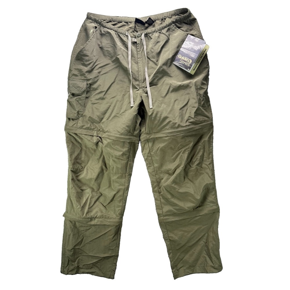 Gander Mountain Guide Series Pants Size 16 Green 3-in-1 Zip Off Convertible NWT